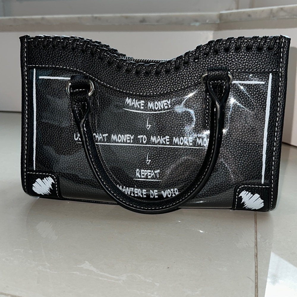 Manière De Voir GRAFFITI PRINT HANDBAG - BLACK Practically New!